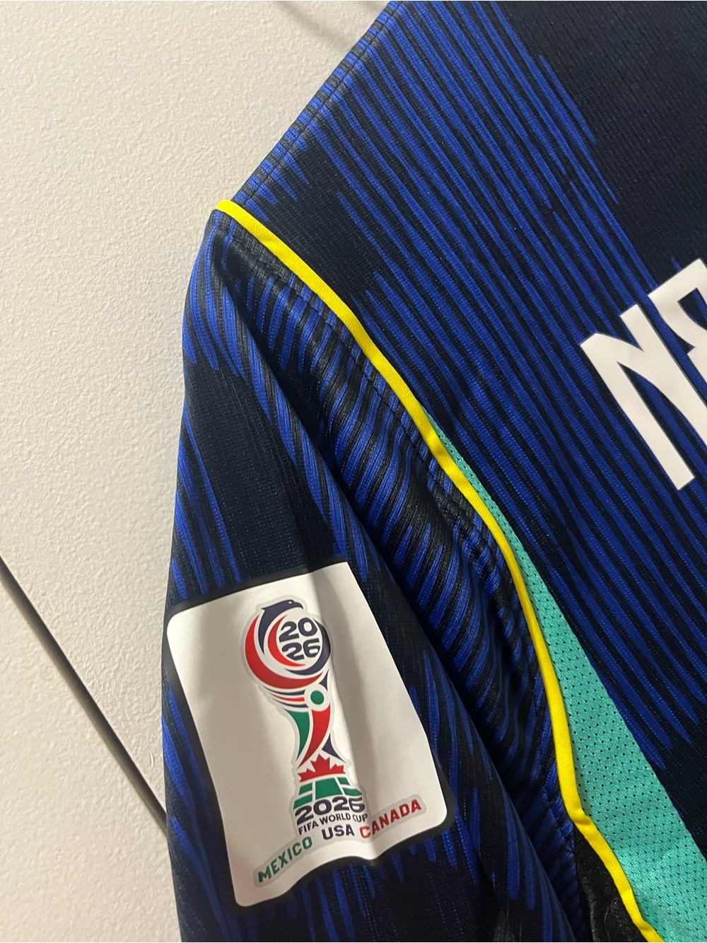 Brazil Men's Navy Blue and Yellow #10 Soccer Jersey - Picture 5 of 7